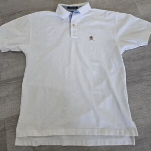 vintage Tommy Hilfiger men's white polo shirt